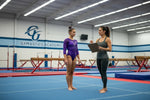 Blue padded gymnastics floor mat designed for safety and comfort in the ultimate gymnastics floor routine