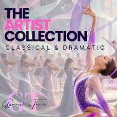 A shimmering purple gymnastics leotard with sparkling sequins and a fitted design