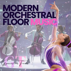 A shimmering purple and pink gymnastics leotard with sparkling embellishments