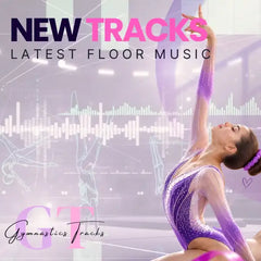 A shimmering purple and pink glitter gymnastics leotard with a fitted design, featuring sheer mesh panels along the sides