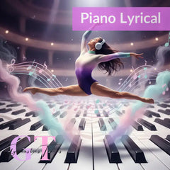 Abstract pastel pink green curves logo with purple hexagon and white circle for gymnastics tracks