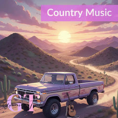 Pastel guitar heads with purple necks and pink pegs in Explosive Country Rock Gymnastics Floor Music collection