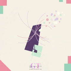 Purple abstract geometric shapes with flowing lines in Hans Zimmer epic gymnastics music collection