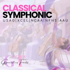 A shimmering purple and pink gymnastics leotard with sparkling embellishments