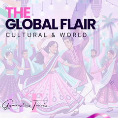 Pink and purple traditional indian dance attire with intricate embroidery
