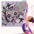 Música de gimnasia de hip hop con fibra de carbono