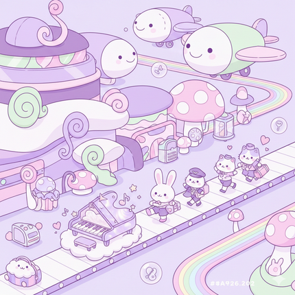 Cutesy style Jelly Bean gymnastics floor music