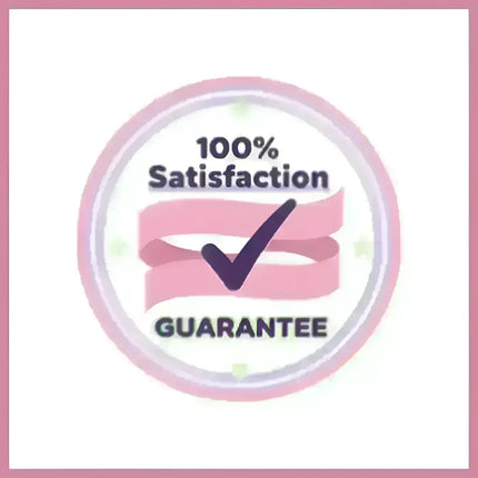 Pink 100% satisfaction guarantee badge for Apex Velocity Arena Rock gymnastics floor music