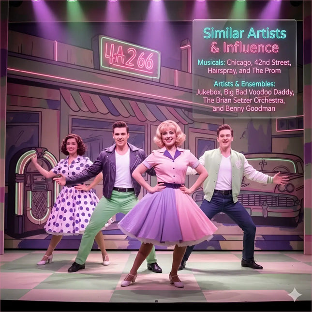 A vibrant pink and purple polka-dot dress with a flared skirt worn by a performer for broadway gymnastics floor music