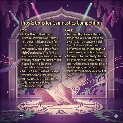 A flowing pale pink fabric sculpture of a gymnast mid-air pose for broadway musical gymnastics floor track
