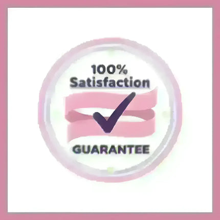 Pink 100% satisfaction guarantee badge for Cinematic Stomp symphonic gymnastics floor music
