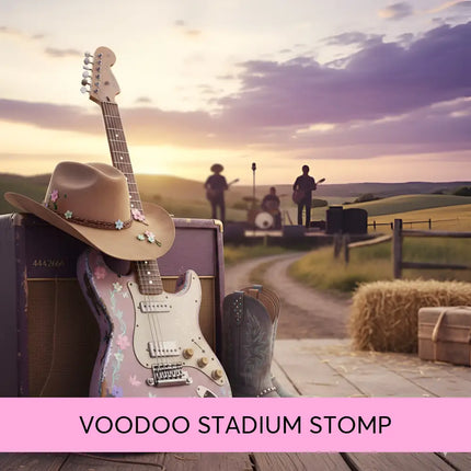 Pink floral-painted electric guitar with white pickguard and vintage hardware perfect for country rock and gymnastics floor music