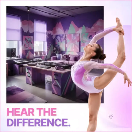 A pink and white sparkling sequined leotard perfect for gymnastics floor music routines with cinematic hip-hop vibes