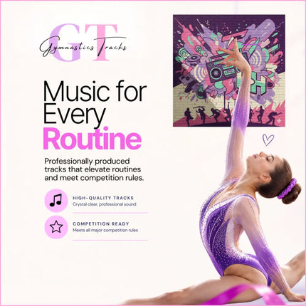 A shimmering purple and silver sequined gymnastics floor leotard with sheer mesh perfect for hip-hop music routines