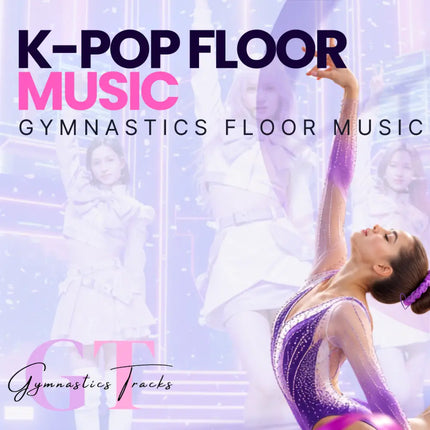 A shimmering purple gymnastics leotard with sparkling embellishments perfect for k-pop style gymnastics floor music routines