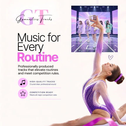 Purple gradient leotard with sparkling embellishments perfect for k-pop gymnastics floor music performances