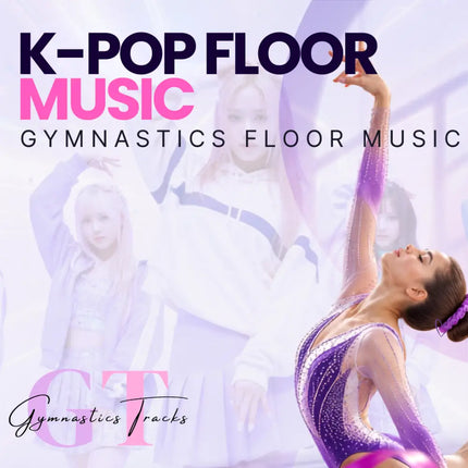 A shimmering purple gymnastics leotard with sparkling embellishments perfect for k-pop gymnastics floor music routines