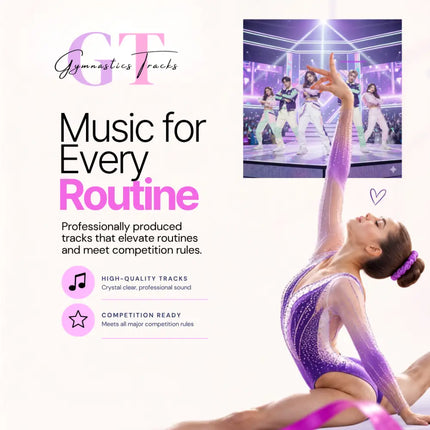 Purple and silver sparkly gymnastics leotard with sheer mesh overlay perfect for k-pop gymnastics floor music routines