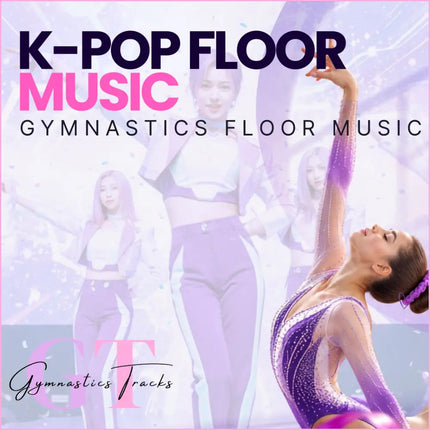 Purple sequined gymnastics leotard with sheer mesh overlay perfect for k-pop gymnastics floor music performances