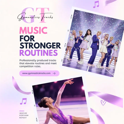Purple sequined gymnastics leotard perfect for k-pop gymnastics floor music routines with neon dynasty vibe