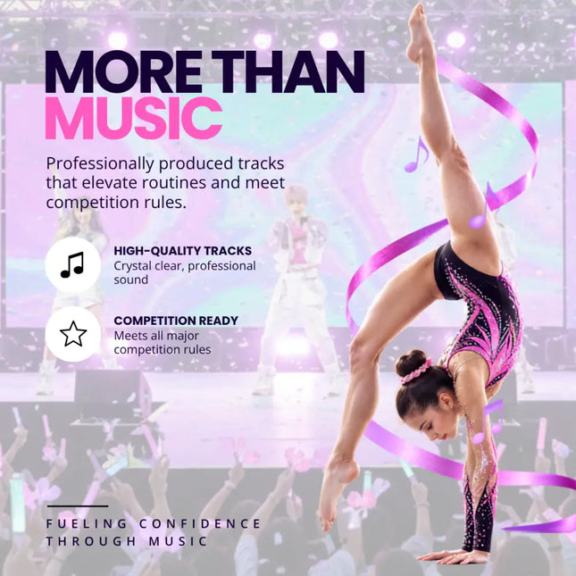 Pink and black sparkly high-cut gymnastics leotard inspired by k-pop floor music neon pulse for performance use