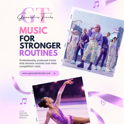 Purple and silver sequined gymnastics leotard for k-pop inspired gymnastics floor music routine radiant velocity