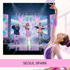 Purple gradient leotard with sparkling embellishments perfect for k-pop gymnastics floor music performances