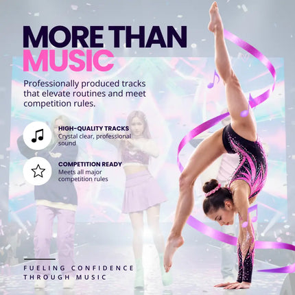 Pink and black sparkly gymnastics leotard with high neckline and long sleeves perfect for k-pop gymnastics floor music routines