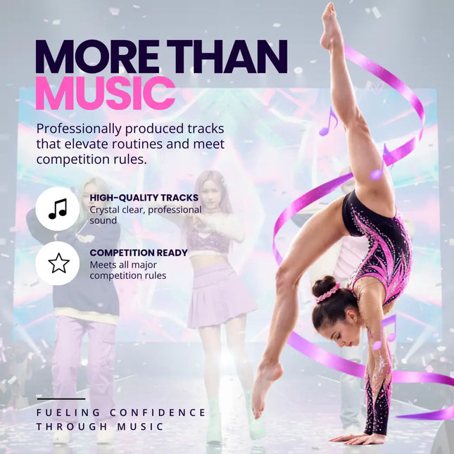 Pink and black sparkly gymnastics leotard with high neckline and long sleeves perfect for k-pop gymnastics floor music routines