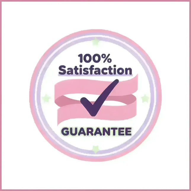 100% satisfaction guarantee badge for K-Pop gymnastics floor music