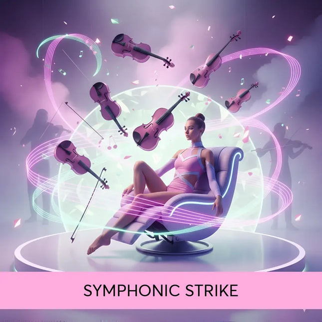 Futuristic lavender recliner with glowing neon accents and sleek design inspired by orchestral gymnastics floor music vibes