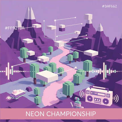 Pixelated white boombox with chiptune gymnastics floor video game retro design