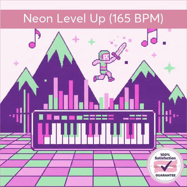 Pixel art keyboard in Gymnastics Floor Music chiptune scene