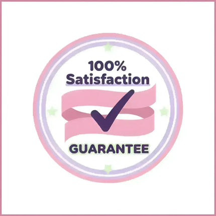 100% satisfaction guarantee badge for Neon Superstars K-Pop gymnastics floor music