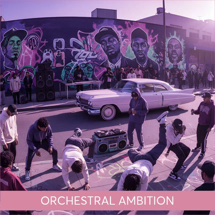 White vintage Cadillac in Orchestral Ambition hip-hop gymnastics floor music