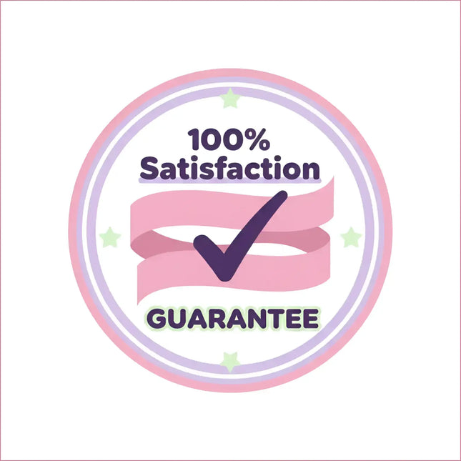 Pixel Powerhouse 100% satisfaction guarantee badge for high energy gymnastics floor music