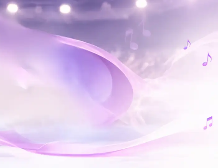 A shimmering purple gymnastics leotard with a sparkling, sequined texture and a fitted design.
