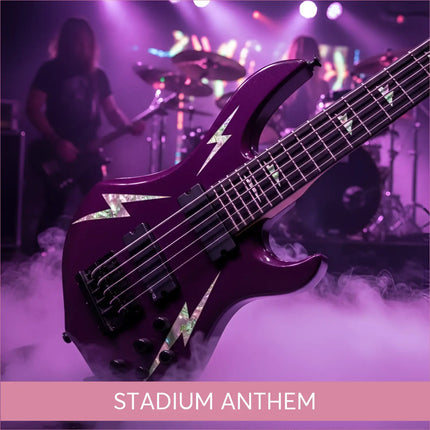 Glossy purple rock bass guitar for gymnastics floor music
