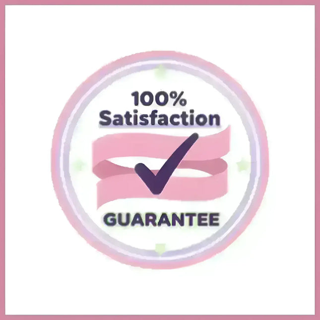 100% satisfaction guarantee badge for Starlight Overdrive synthwave gymnastics floor music