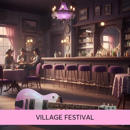 A shimmering pastel pink and mint green electric guitar with black hardware perfect for village festival country gymnastics floor music