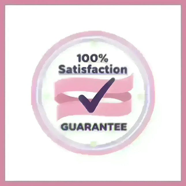 Pink 100% satisfaction guarantee badge for Voodoo Stadium Stomp country rock gymnastics floor music