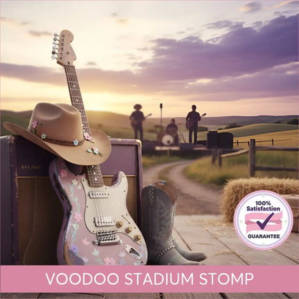 Pink floral-painted electric guitar with white pickguard and vintage hardware perfect for country rock and gymnastics floor music